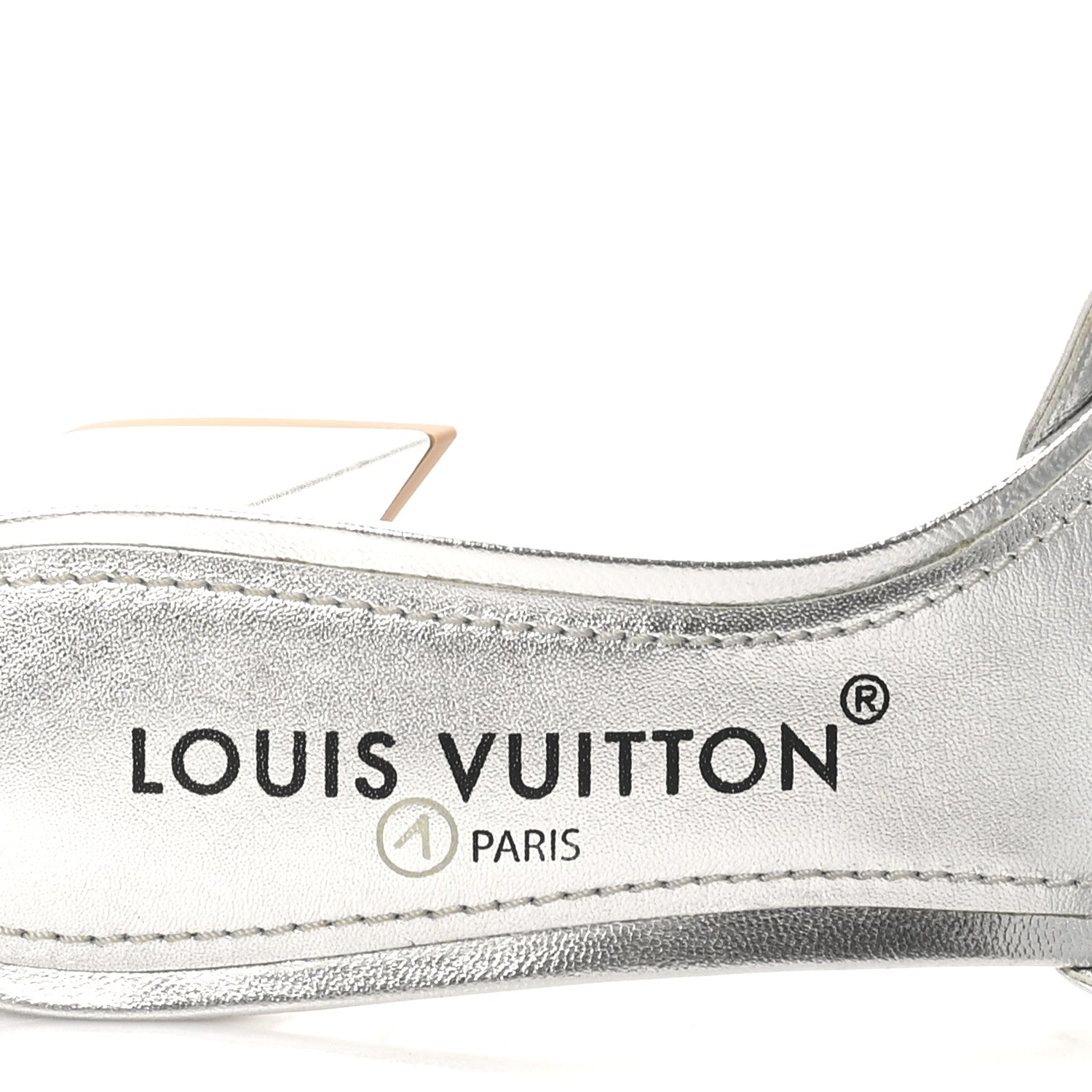 Louis Vuitton Metallic Calfskin Shake 5.5cm Mule 36.5 Silver 9 of 10