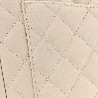 Chanel Caviar Quilted Grand Shopping Tote GST White 13 of 16