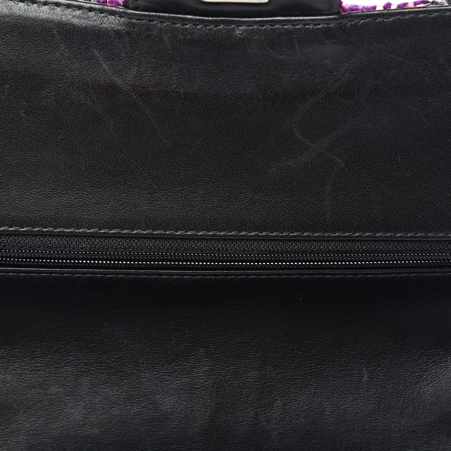 Chanel Tweed Quilted Medium Double Flap Pink Black 10 of 13