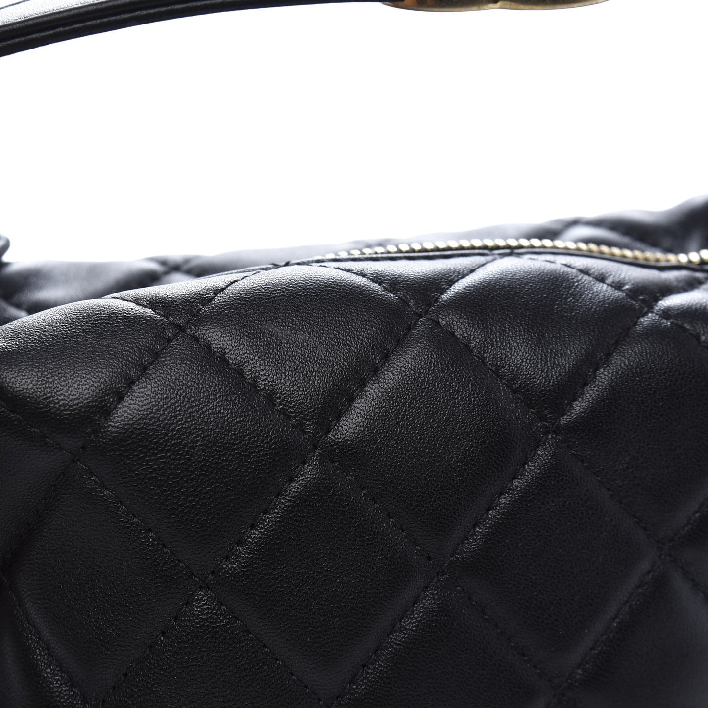 Lambskin Quilted Small Perfect Meeting Hobo Black