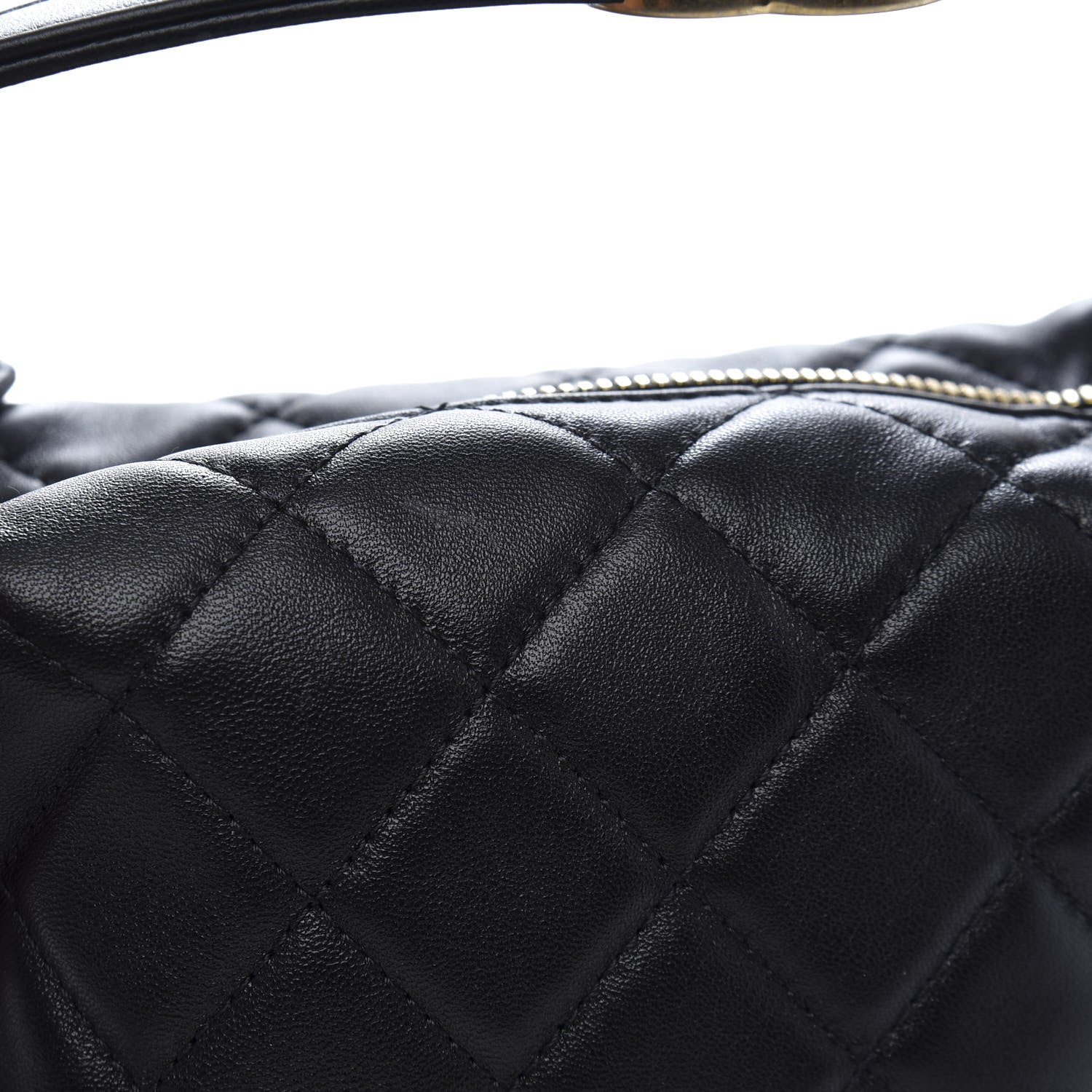 Chanel Lambskin Quilted Small Perfect Meeting Hobo Black 11 of 14
