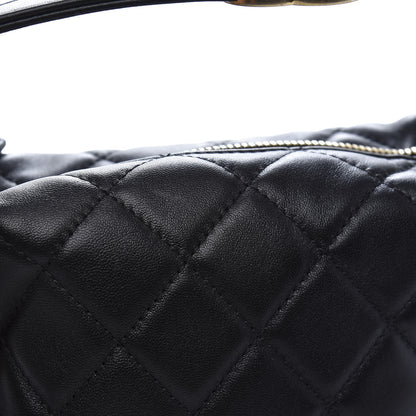 Chanel Lambskin Quilted Small Perfect Meeting Hobo Black 11 of 14