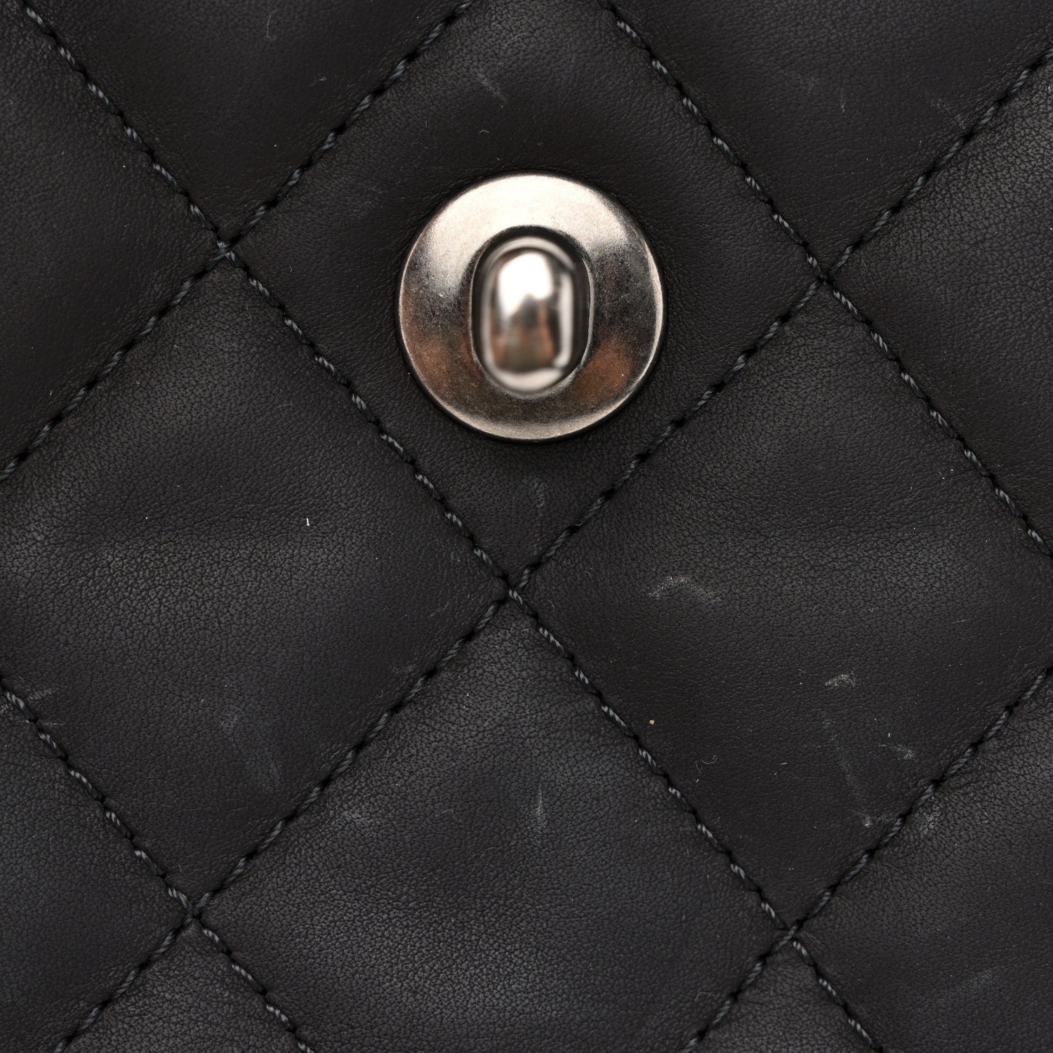 Chanel Calfskin Quilted Small Double Chained Messenger Flap Charcoal 11 of 11