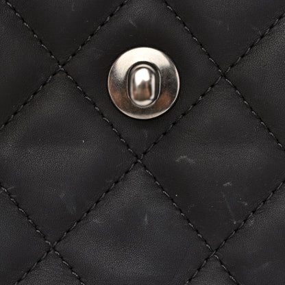Chanel Calfskin Quilted Small Double Chained Messenger Flap Charcoal 11 of 11
