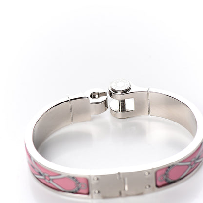 Hermes Enamel Printed Narrow Charniere Cuirs Marins Hinged Bracelet S Quadrichromie 3 of 5