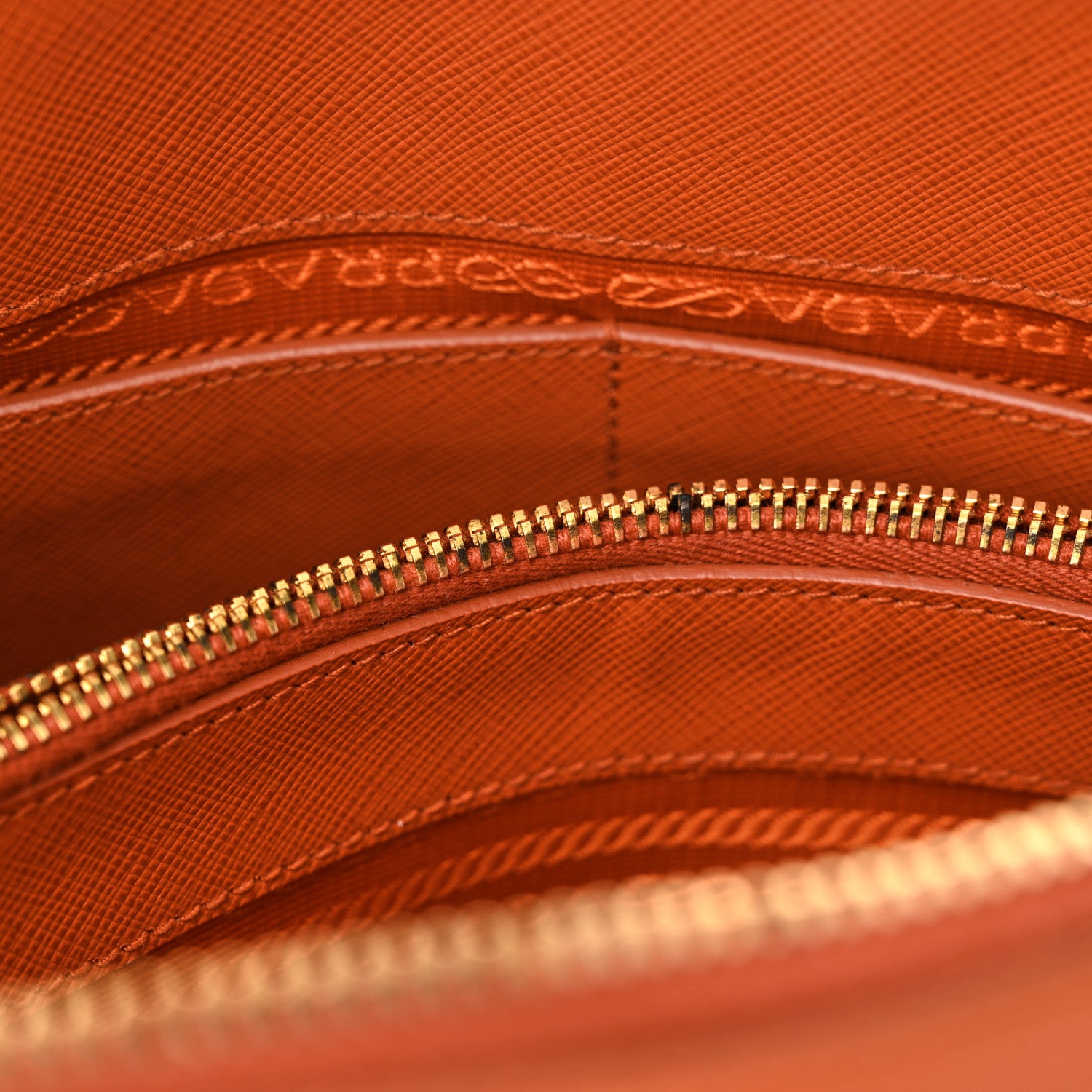 Prada Saffiano Lux Medium Promenade Tote Papaya 6 of 15