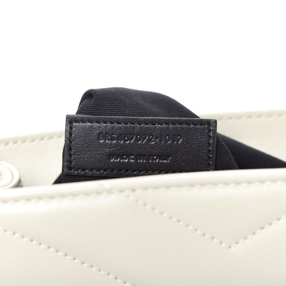 Saint Laurent Calfskin Y Quilted Monogram Toy Loulou Crossbody Bag Ivory 9 of 10