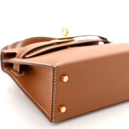 Hermes Epsom Mini Kelly Sellier 20 Gold 8 of 10