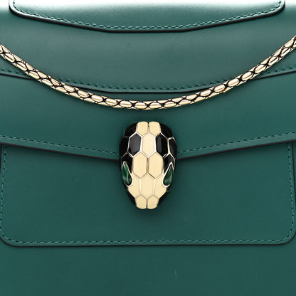 Bulgari Calfskin Serpenti Forever Shoulder Bag Emerald Green 6 of 8