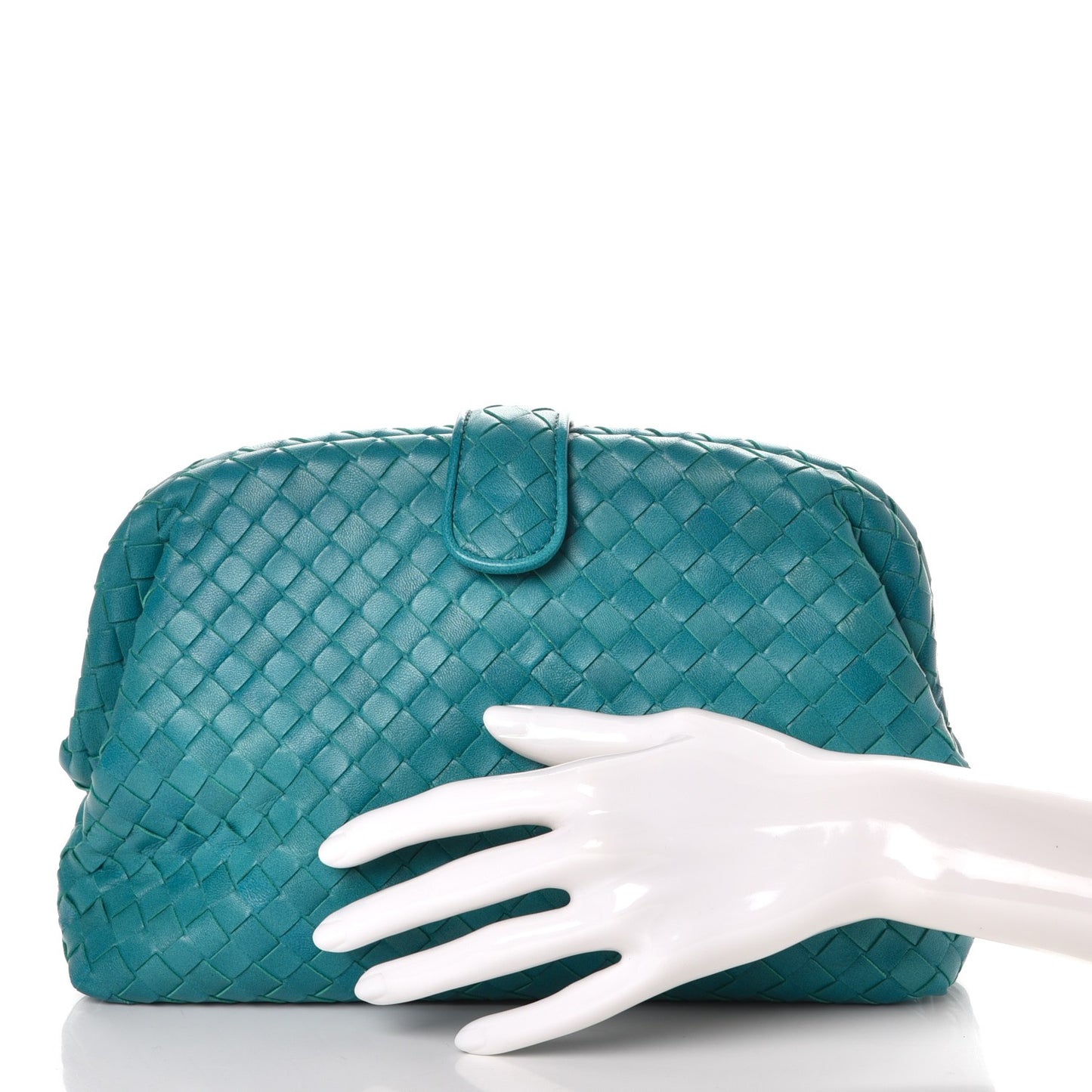 Nappa Intrecciato The Lauren 1980 Clutch Aqua
