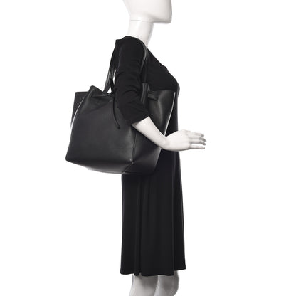 Celine Soft Grained Calfskin Small Belt Cabas Phantom Black 2 of 10