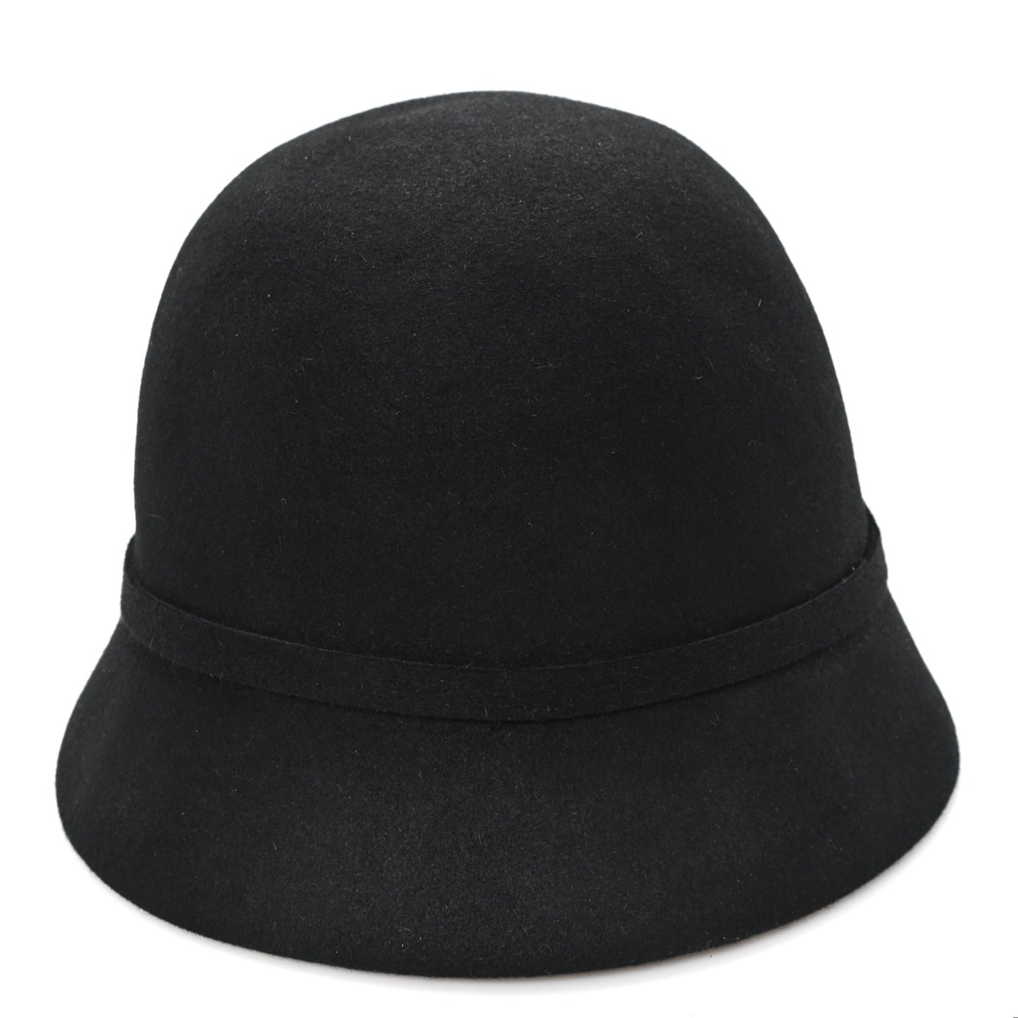 Wool Felt Tulip Hat 57 Black