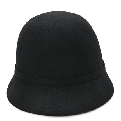 Christian Dior Wool Felt Tulip Hat 57 Black 5 of 8