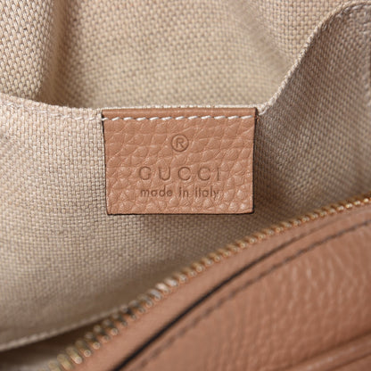 Gucci Pebbled Calfskin Small Soho Disco Bag Rose Beige 6 of 7