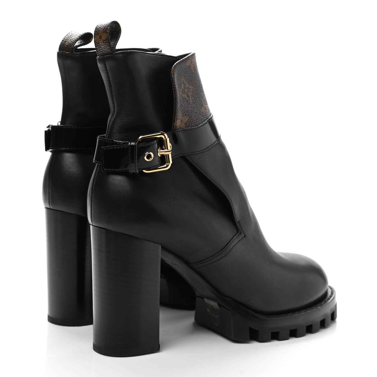 Louis Vuitton Calfskin Monogram Star Trail Ankle Boots 40 Black 4 of 8