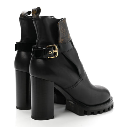 Louis Vuitton Calfskin Monogram Star Trail Ankle Boots 40 Black 4 of 8