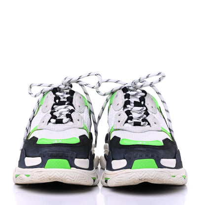 Balenciaga Fabric Mesh Womens Triple S Sneakers 37 White Green Fluo Black 2 of 13