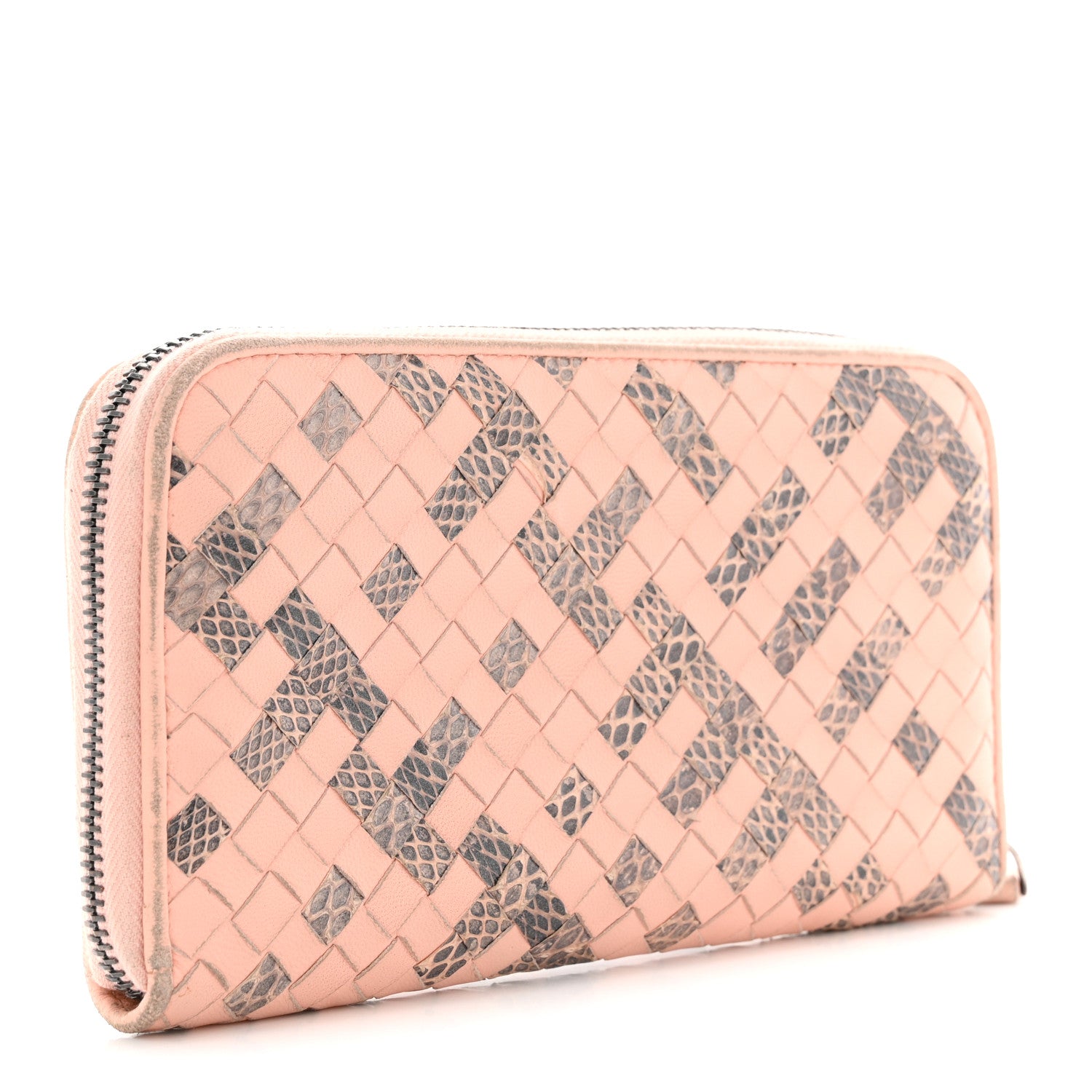 Bottega Veneta Nappa Intrecciato Ayers Zip Around Wallet Flamingo 3 of 10