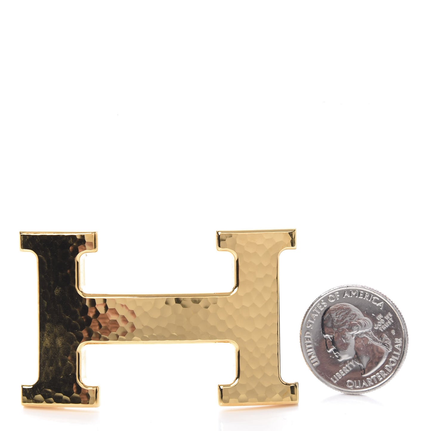 Martelee 32mm H Belt Buckle Gold