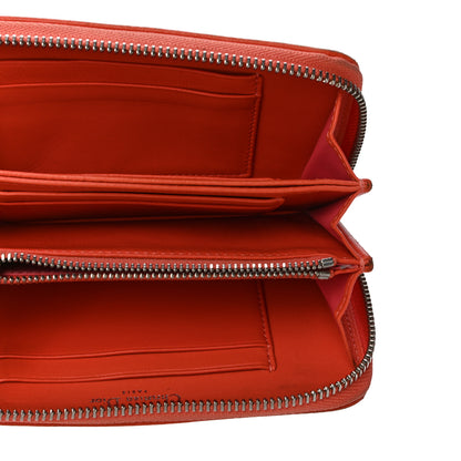 Christian Dior Calfskin Cannage Medium Diorama Voyageur Wallet Orange 5 of 24