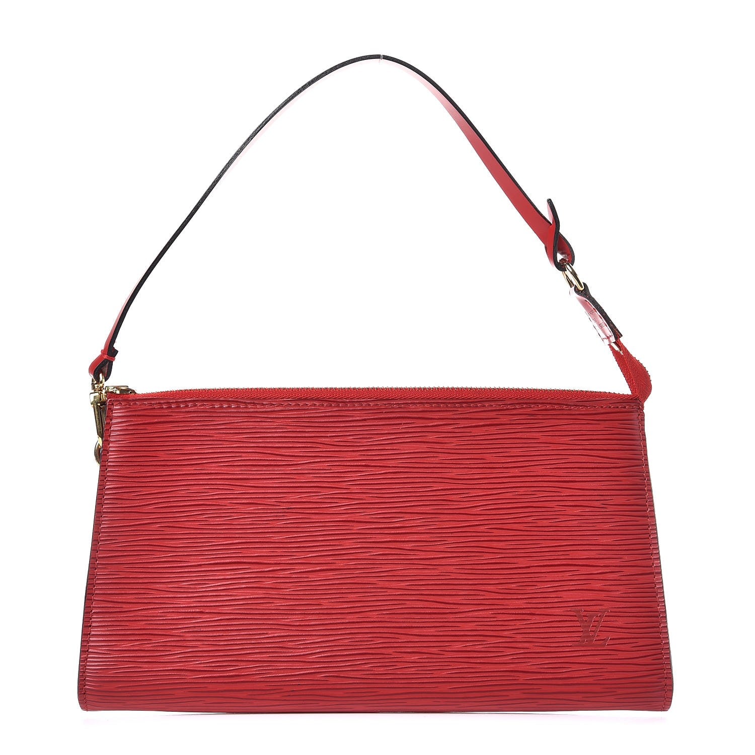 Louis Vuitton Epi Pochette Accessories 24 Castillan Red 1 of 8