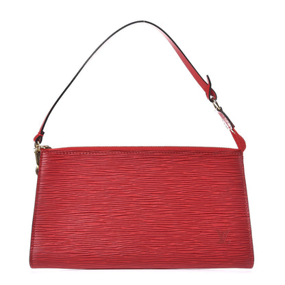Louis Vuitton Epi Pochette Accessories 24 Castillan Red 1 of 8