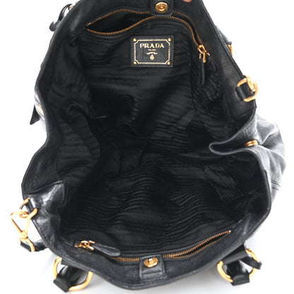 Prada Vitello Daino Tote Black 4 of 13