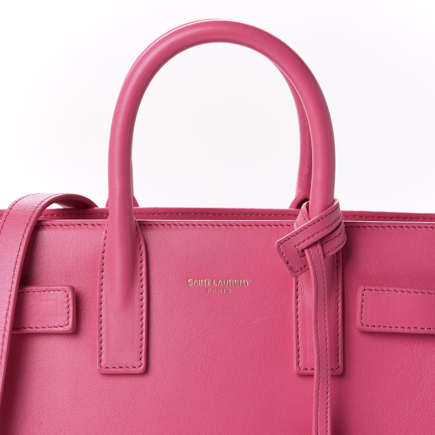 Saint Laurent Calfskin Nano Sac De Jour Lipstick Fuchsia 10 of 10