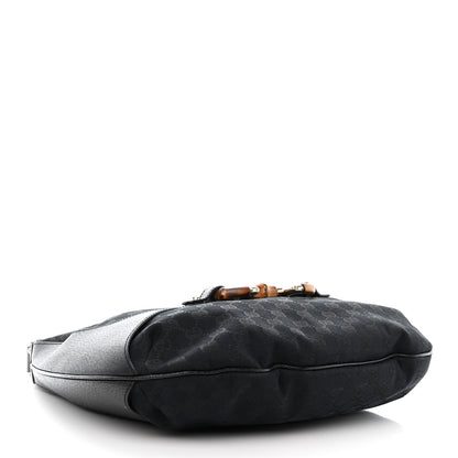 Gucci Monogram Bamboo Horsebit Amalfi Hobo Black 4 of 10