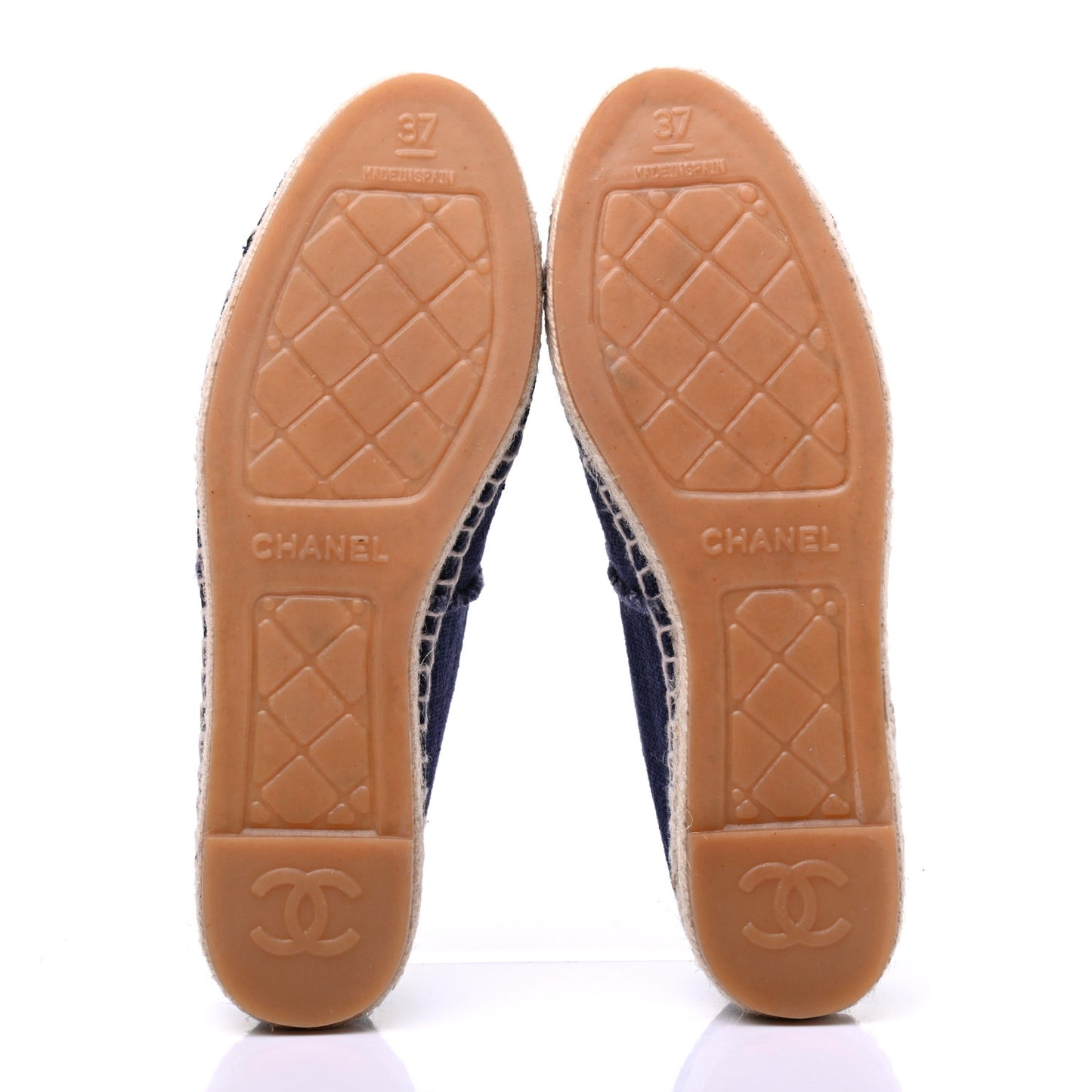 Denim Toile CC Espadrilles 37 Navy Black