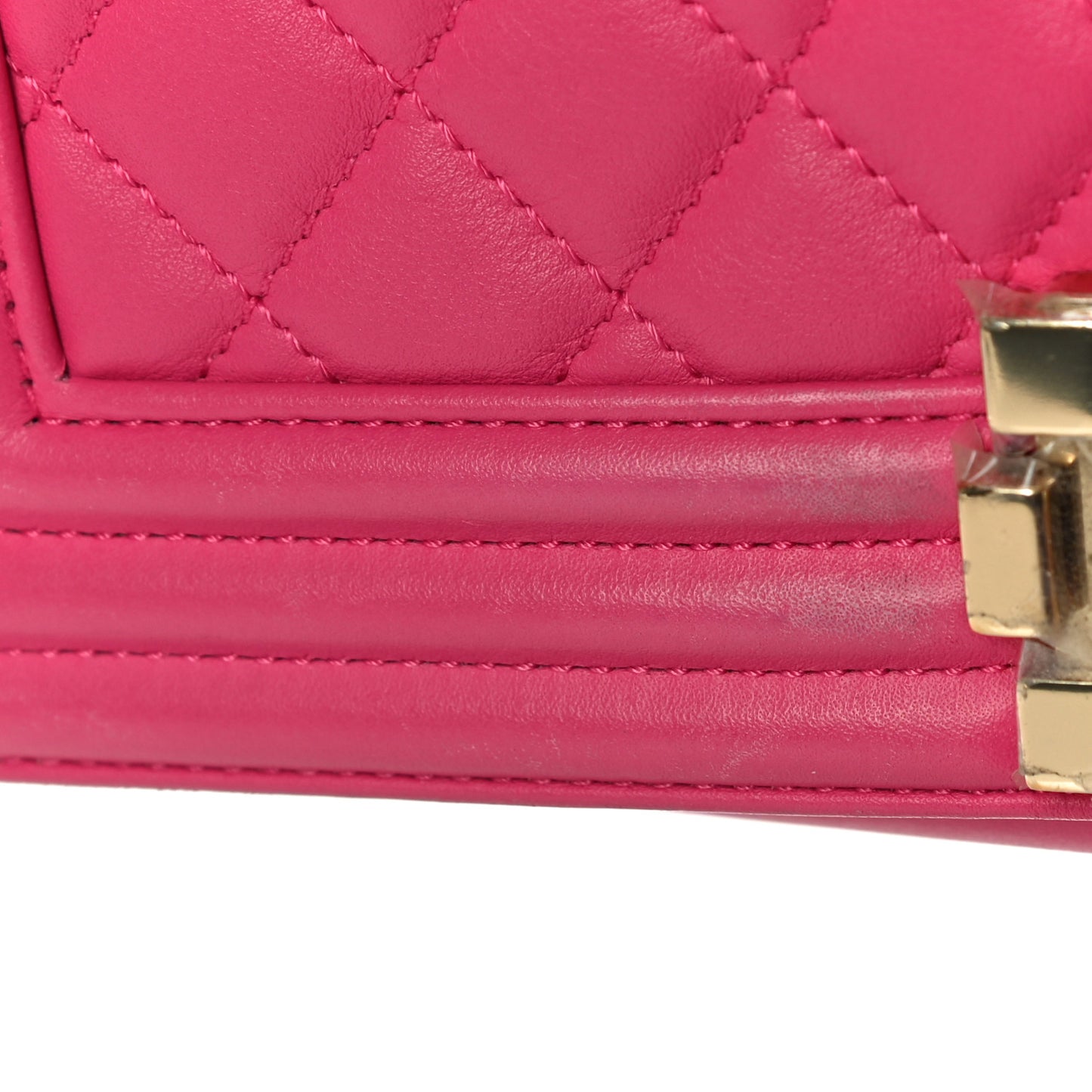 Lambskin Quilted Medium Boy Flap Pink