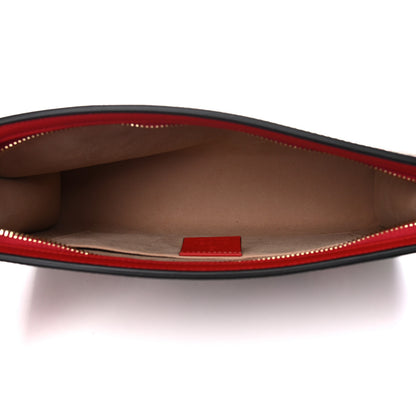 Gucci GG Supreme Monogram Apple Large Cosmetic Case Beige Multicolor Lobster Red 5 of 10