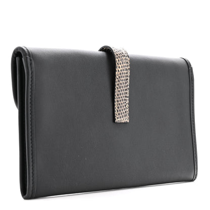 Hermes Swift Lizard Jige Touch Duo Clutch Black Ombre 3 of 7
