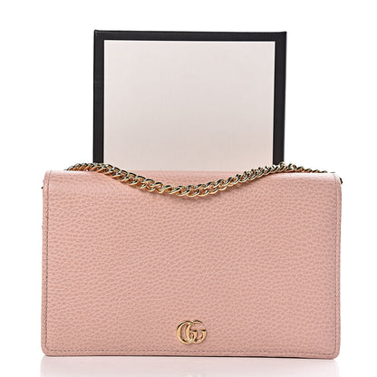 Gucci Dollar Calfskin Mini GG Marmont Chain Wallet Perfect Pink 10 of 10