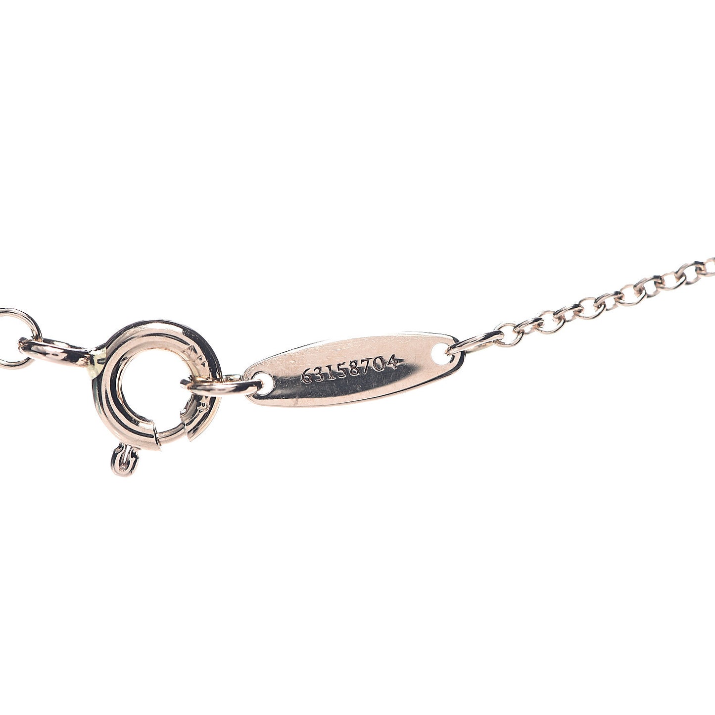 18K Rose Gold Diamond .22ct Elsa Peretti Diamonds by the Yard Pendant Necklace