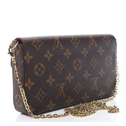 Louis Vuitton Monogram Pochette Felicie Chain Wallet Fuchsia 4 of 10