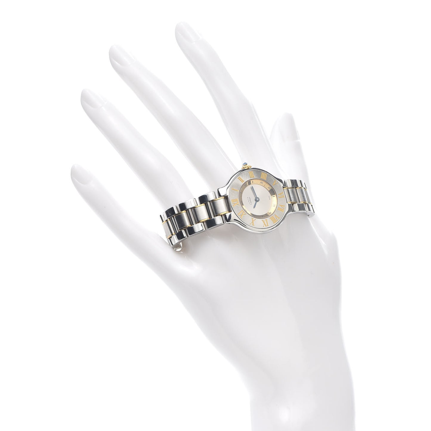 Stainless Steel 18K Yellow Gold 28mm Must De 21 Quartz Watch