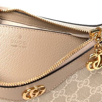 Gucci GG Supreme Monogram Textured Dollar Calfskin Web Small Ophidia GG Handbag Beige Mystic White Oatmeal 6 of 10