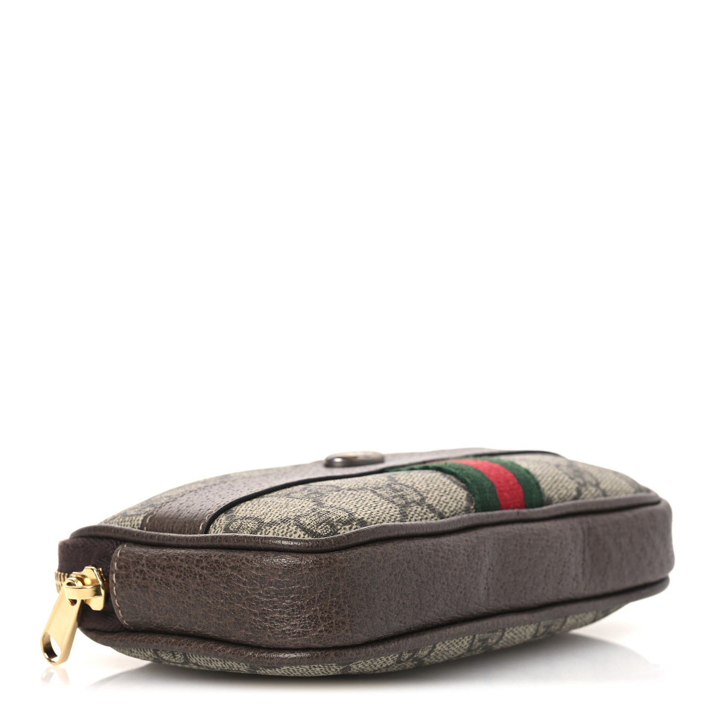GG Supreme Monogram Ophidia Belted iPhone Case 95 38 Dark Brown