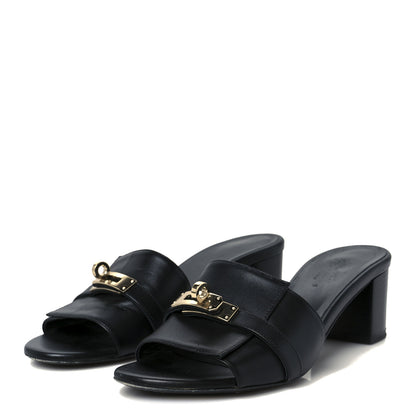 Hermes Calfskin Gigi 50 Sandals 36.5 Black 4 of 10