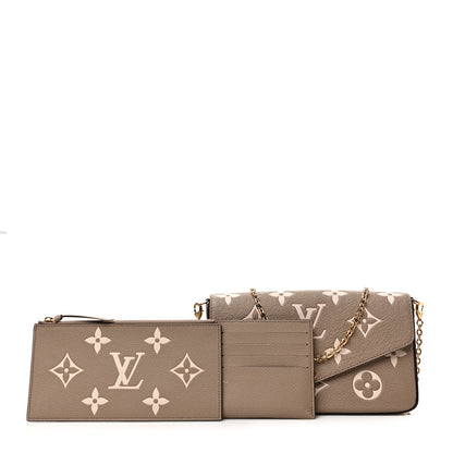 Louis Vuitton Empreinte Monogram Giant Felicie Pochette Tourterelle Creme 1 of 9
