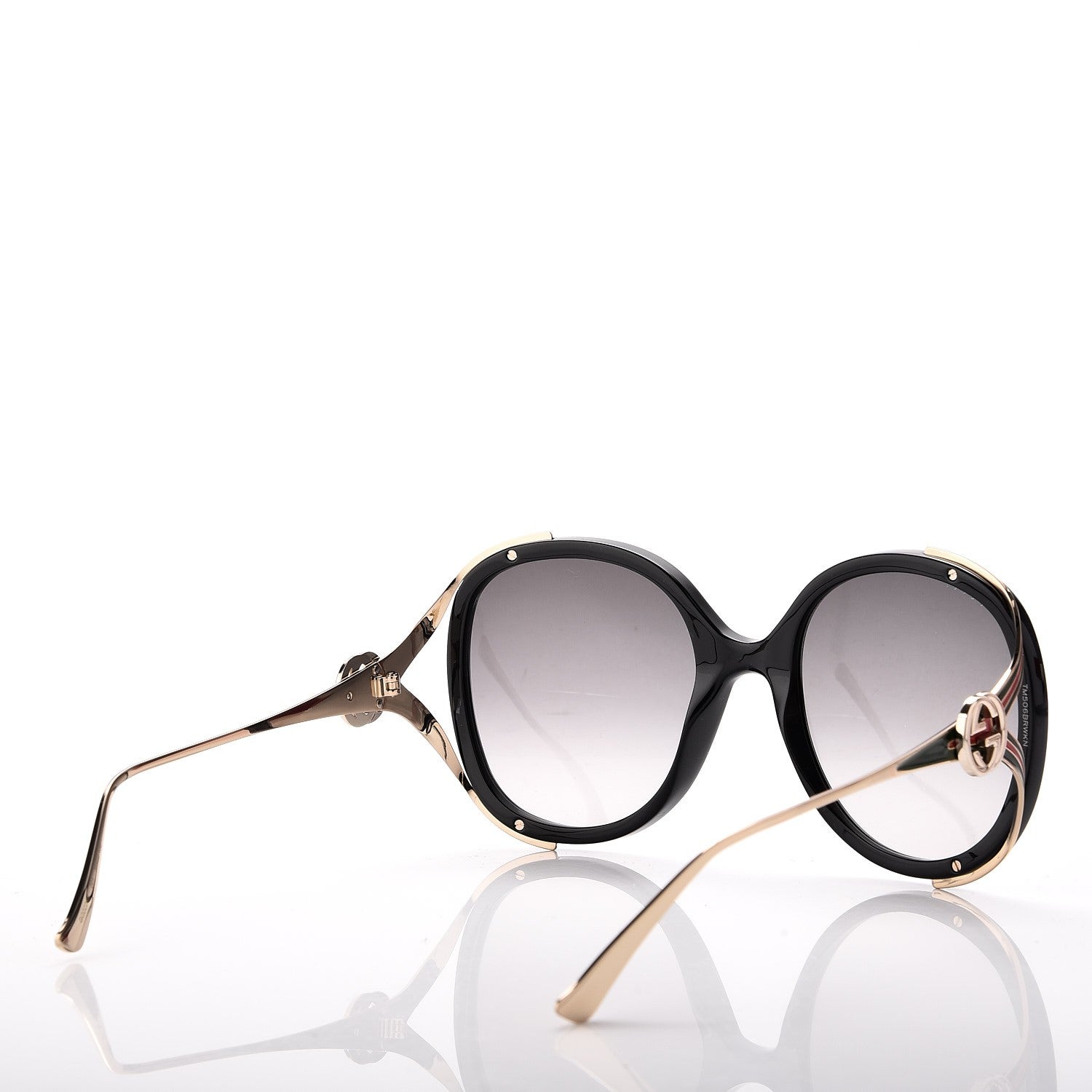 Gucci Round Frame Injected GG0226S Sunglasses Black 4 of 8