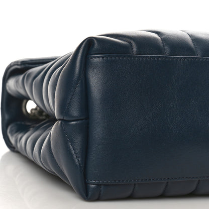 Saint Laurent Calfskin Y Quilted Monogram Medium Loulou Chain Satchel Medium Blue 7 of 8