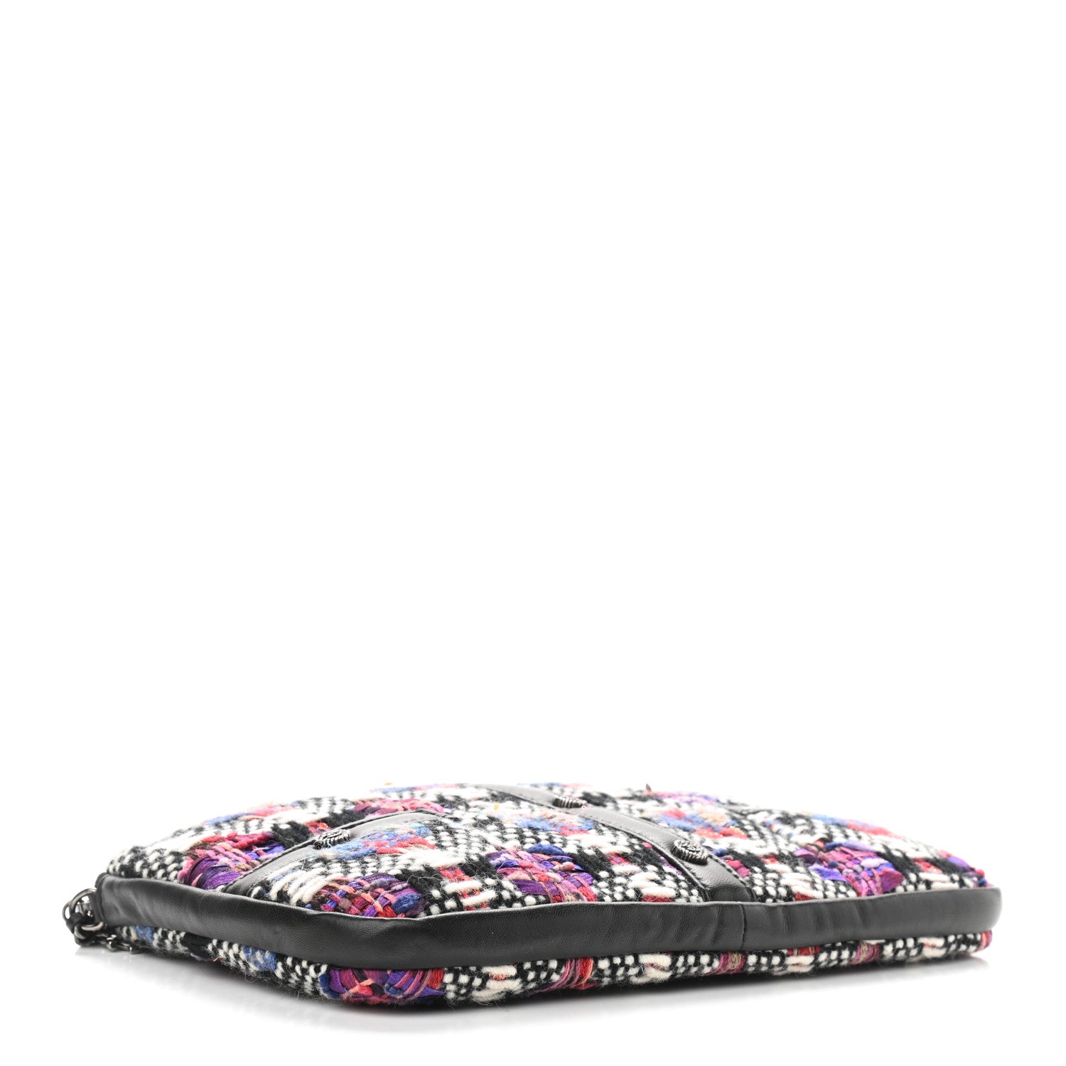 Chanel Tweed Lambskin Girl Shoulder Bag Multicolor Black 3 of 9