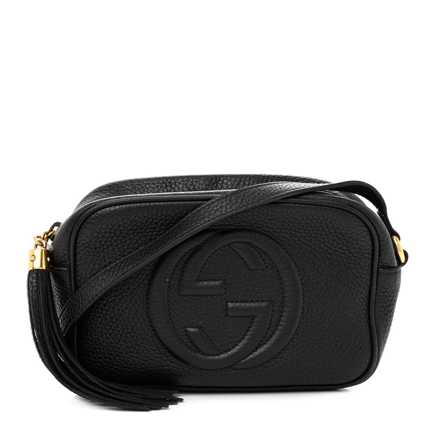 Pebbled Calfskin Mini Soho Disco Bag Black