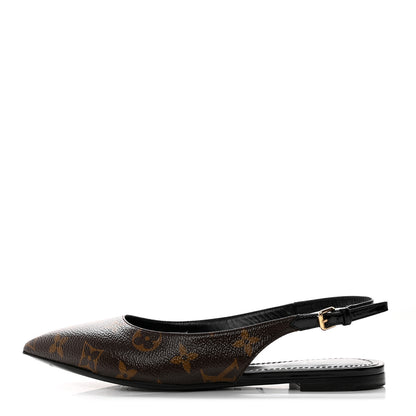 Louis Vuitton Patent Monogram Cherie Slingback Ballerina Flats 35 1 of 9
