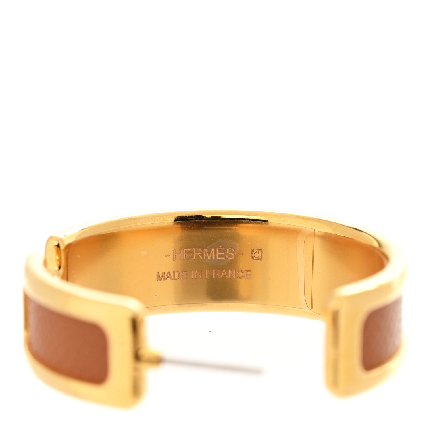 Hermes Epsom Olympe Hoop Earrings Gold 4 of 5