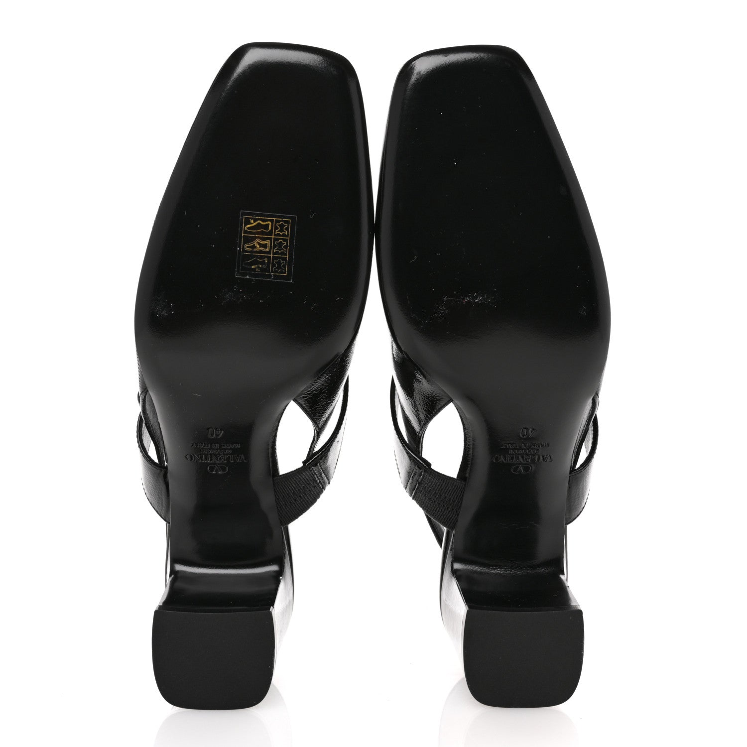 Valentino Garavani Wrinkled Patent Vlogo Turn Lock Slingback 65mm Pumps 40 Black 6 of 10