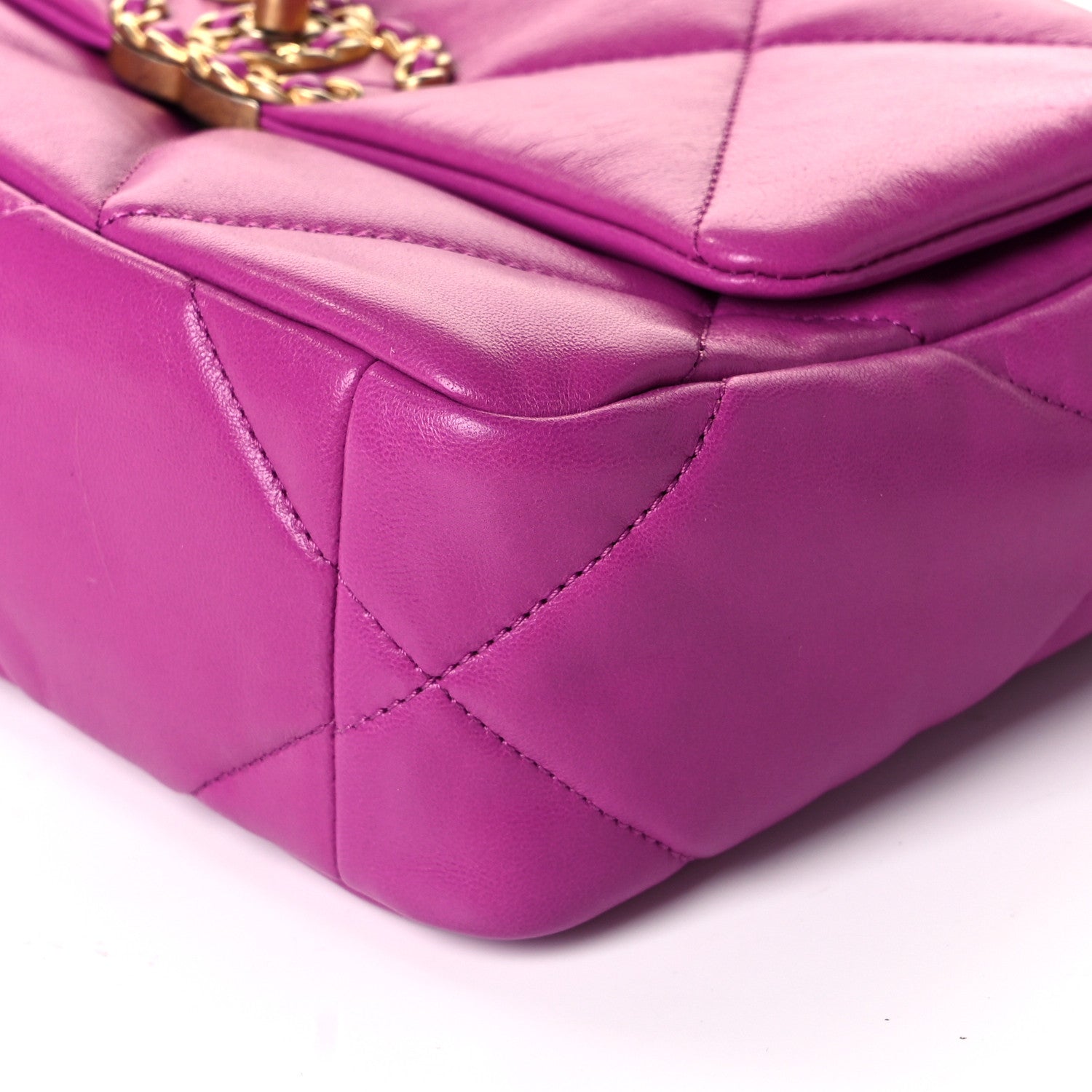 Chanel Lambskin Quilted Medium Chanel 19 Flap Purple 17 of 17