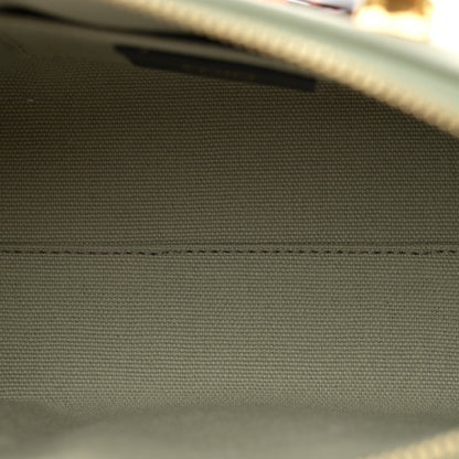 Fendi Canvas Vitello King Plexiglass Logo Embroidered Mini By The Way Top Handle Boston Bag Green Tea 5 of 10